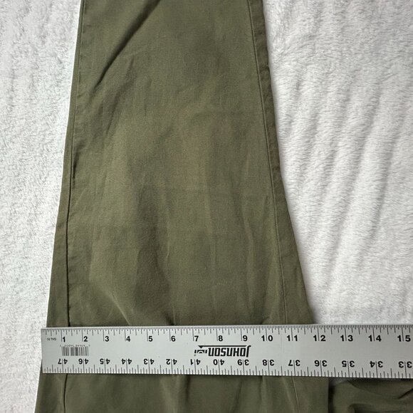 Torrid First at Fit Womens Olive Paperbag Canvas Crop Pants Size 0 Stretch New - Picture 9 of 10